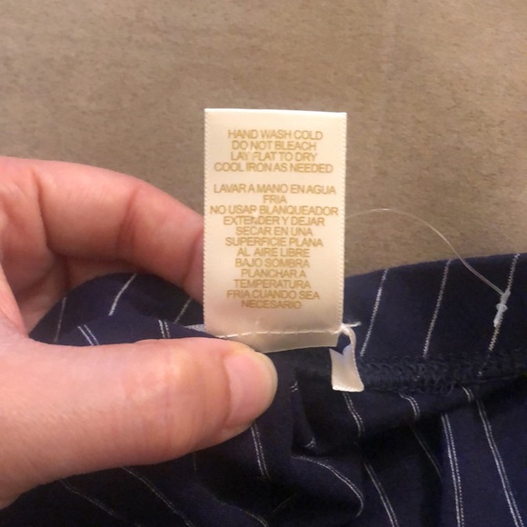 Super soft, comfy, and cute navy and white Matty M striped maxi skirt size Small - Picture 10 of 10